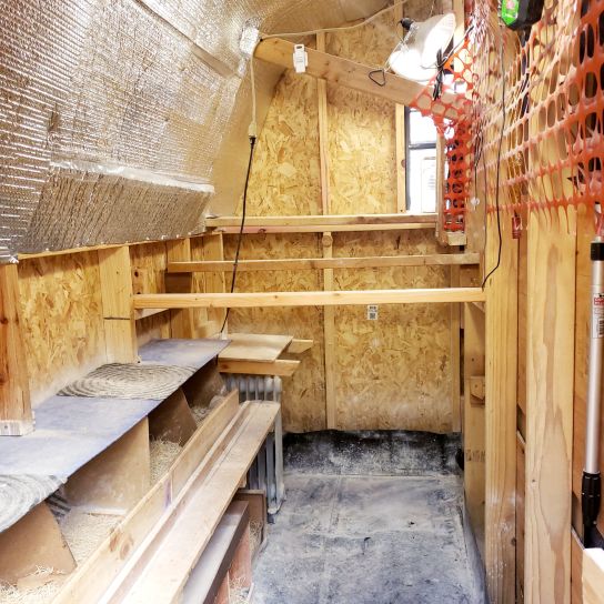 Interior again.  Had to add another roost to prepare for the new chickens when they get big enough. (04-18-2023)