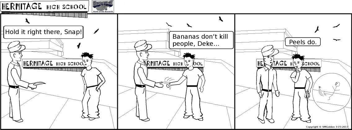Comic strip: Bananas don&rsquo;t kill people