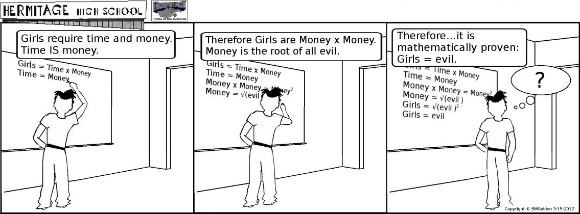 Comic strip: Girls are evil?