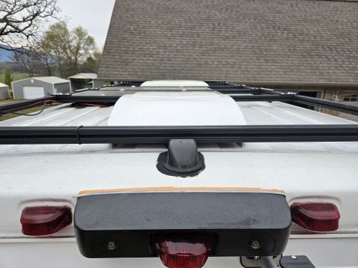 2016 Promaster 1500 136WB Roof 04 -Rear featuring solar gland cable entry and rear view of roof